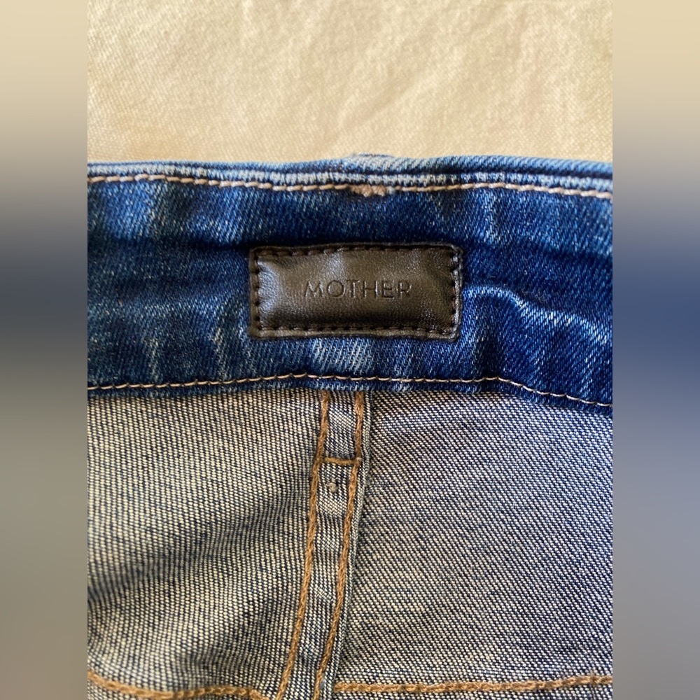 Mother The Looker High Waist Ankle Fray NightOwl Dark Wash Women's Blue Jeans 30 - Picture 7 of 12